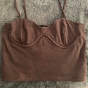 Brown crop top | L | Forever 21 |